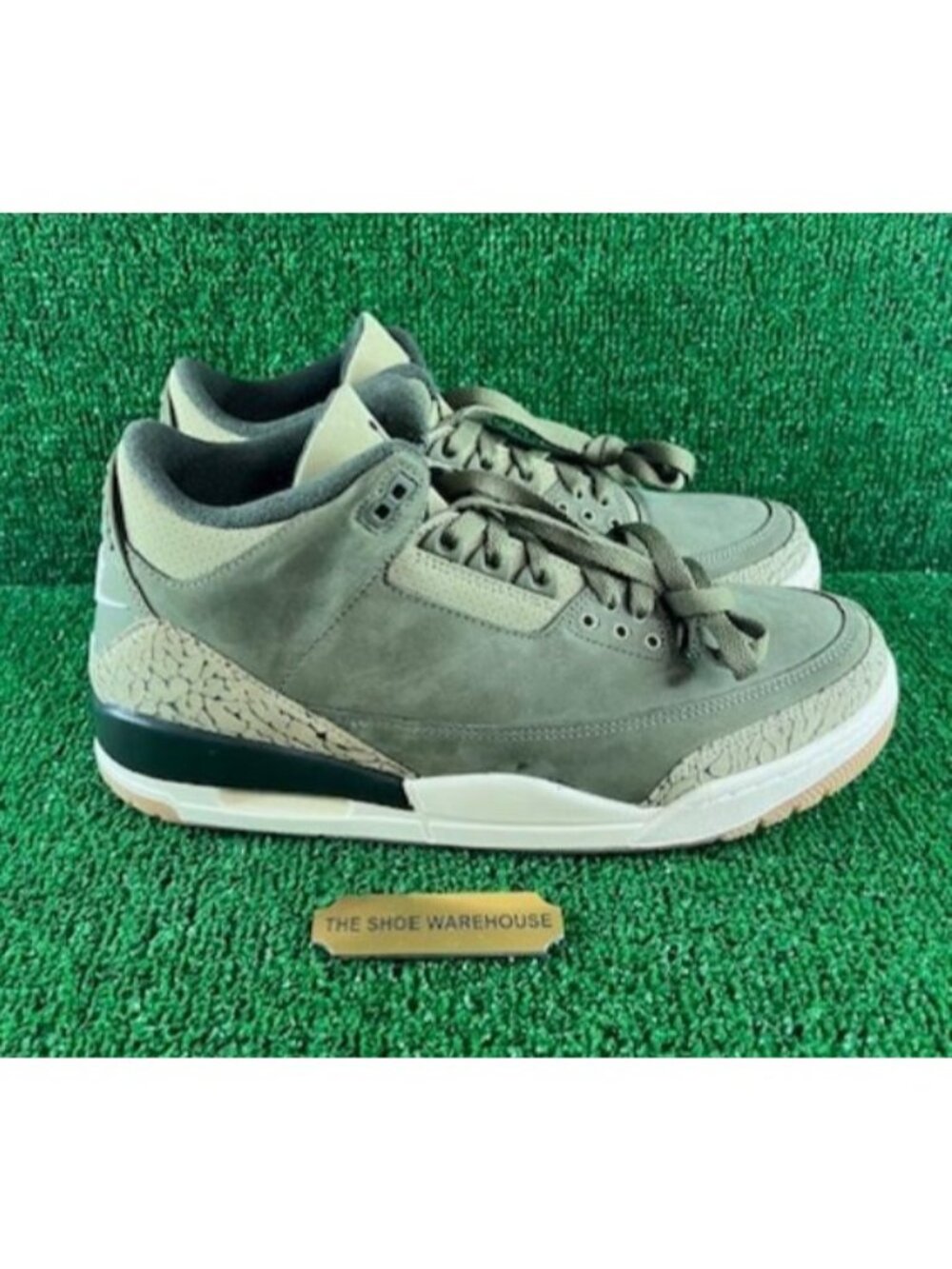 Nike Air Jordan 3 Retro Family Affair Olive Green B-GRADE Shoe DN3707-202 Sz 9.5